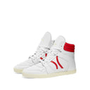White Lamb Leather Athletic Sneakers