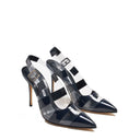 Blue Calfskin High Heel Pumps