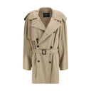 Beige Cotton Trench Coat