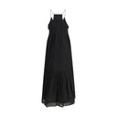 Black Cotton Casual Dress