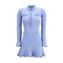 Light Blue Viscose Casual Dress
