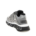 Silver Fabric Athletic Sneakers