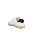 White Calfskin Platform Sneakers