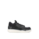 Black Lamb Leather Low Top Sneakers