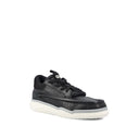 Black Lamb Leather Low Top Sneakers