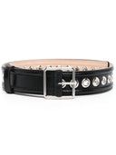 Alexander McQueen eyelet-detail leather belt