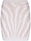 Balmain Zebra knit short skirt