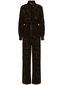 Dolce & Gabbana lace-trim long-sleeve jumpsuit
