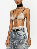 Cinturón de cuero con logotipo de letras Dolce & Gabbana