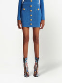 Balmain Button-detail knitted miniskirt