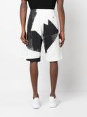 Alexander McQueen abstract-print cotton bermuda shorts