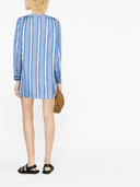 Etro Vertical-stripe long-sleeve shirt dress