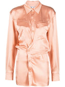 Vestido camisero con detalle retorcido Off White