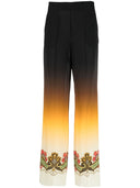 Etro Graphic-print straight-leg trousers