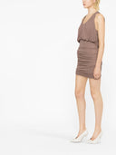 Minivestido sin mangas drapeado Saint Laurent