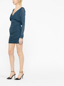 Драпированное мини-платье Saint Laurent