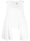 Camiseta sin mangas Comme Des Garcons con detalle drapeado