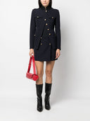 Minifalda cruzada de mezcla de lana y algodón Alexander McQueen