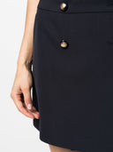 Minifalda cruzada de mezcla de lana y algodón Alexander McQueen