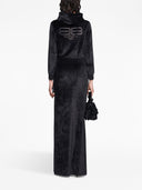 Sudadera con capucha de terciopelo con cremallera adornada con cristales Balenciaga