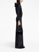 Sudadera con capucha de terciopelo con cremallera adornada con cristales Balenciaga