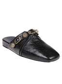 Zuecos de cuero Cozy Cagole de Balenciaga en negro