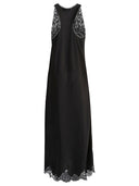 Balenciaga Lace trim long length sleeveless v-neckline dress