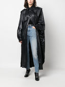 Saint Laurent abrigo Trench extragrande con hombreras