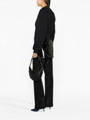 Sudadera corta estampada color blanco roto