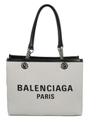 bolso tote de lona con estampado de logo Balenciaga