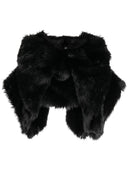 Comme Des Garcons Fur-design cropped blouse