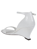 Ferragamo leather adjustable wedge sandals