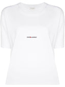 Футболка с принтом логотипа Saint Laurent
