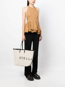 Bolso tote de lona con logotipo Stella McCartney