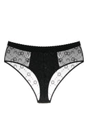 Marine Serre Mesh briefs with flocked monogram