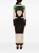 Marine Serre Regenerated lozenge-knit midi dress