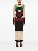 Marine Serre Regenerated lozenge-knit midi dress