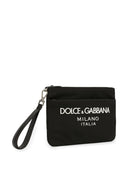 Dolce & Gabbana Nylon pouch with rubberized logo
