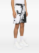 Alexander McQueen paint-splatter cotton shorts