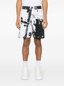 Alexander McQueen paint-splatter cotton shorts