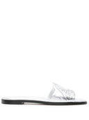 Sandalias tipo slide Alexander McQueen con logotipo en relieve