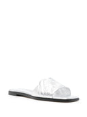 Sandalias tipo slide Alexander McQueen con logotipo en relieve