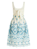 Etro Broderie anglaise flared dress