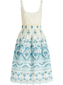 Etro Broderie anglaise flared dress