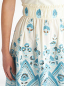 Vestido acampanado de broderie anglaise de Etro