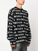 suéter con logo de Balenciaga