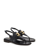 Ferragamo Gancini-buckle Leather Sandals
