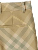 Pantalones de lana entallados con estampado de cuadros de Burberry