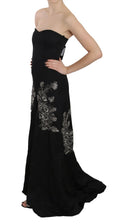 Enchanting Black Maxi Flare Dress - Allure Absolue