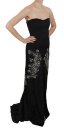 Enchanting Black Maxi Flare Dress - Allure Absolue